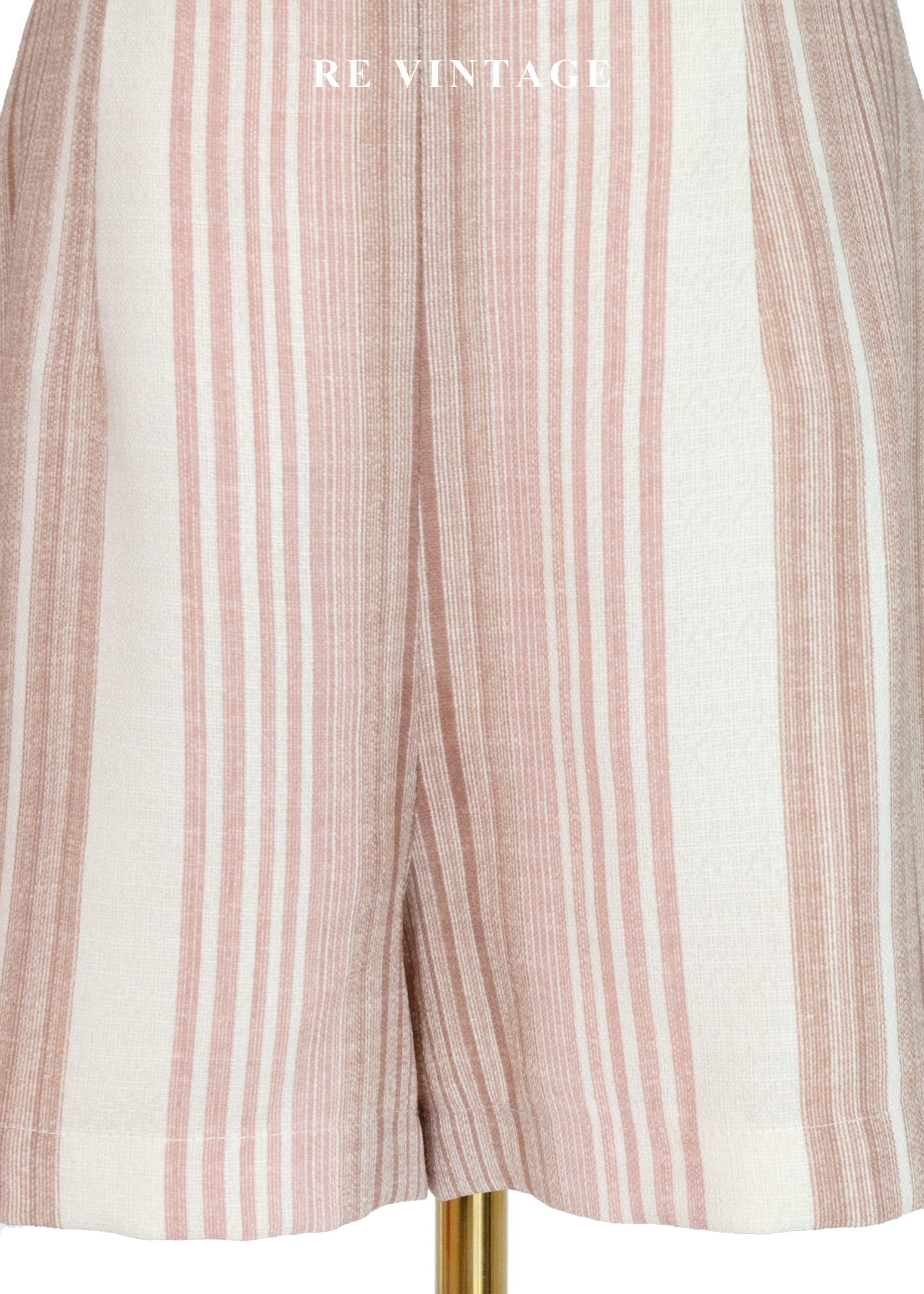 玫瑰奶茶色線條高腰短褲(26")5