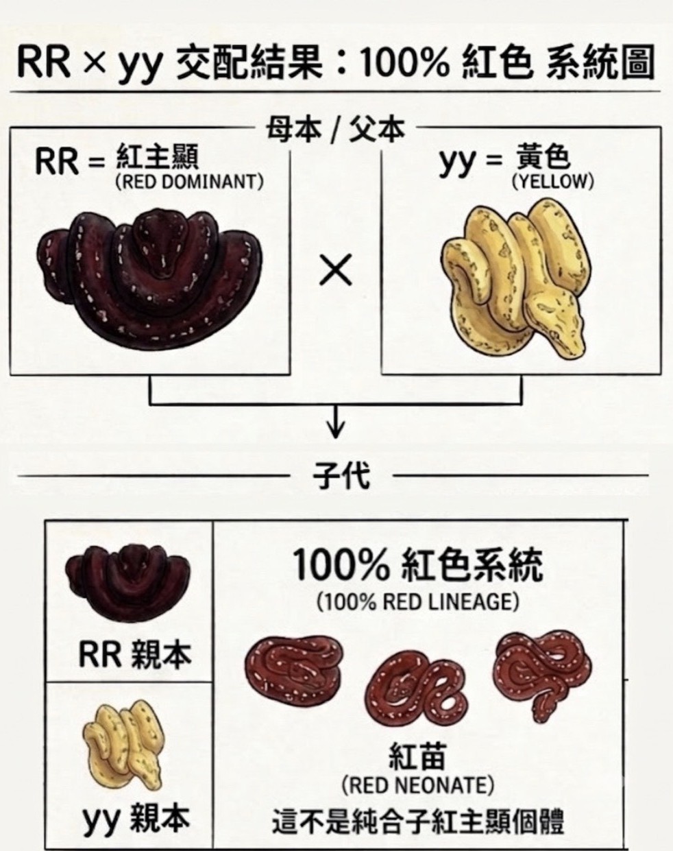 藍黑派阿魯(公) X 比亞克顯性紅苗(母)|子代5