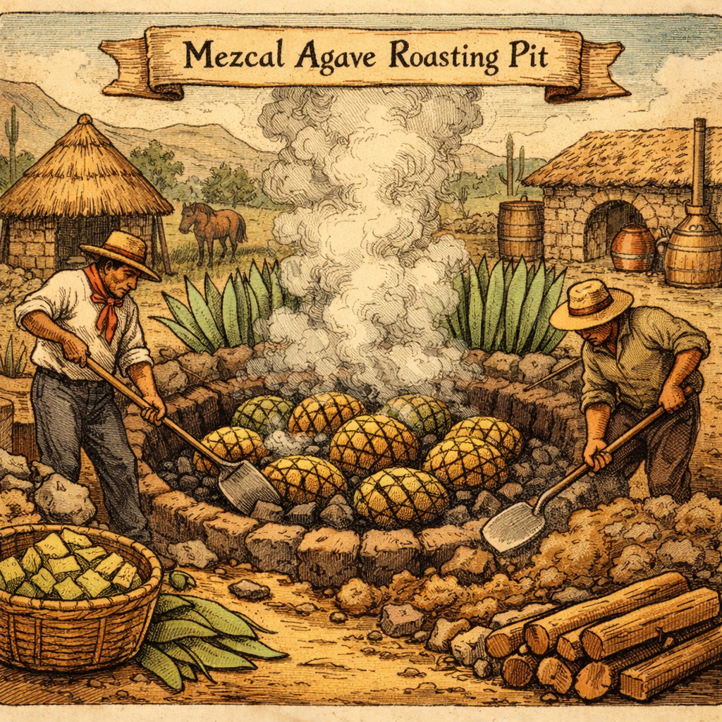 artisanal Mezcal agave roasting pit.png