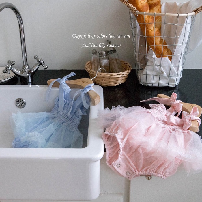 綁帶抓皺包屁紗裙(3color)2