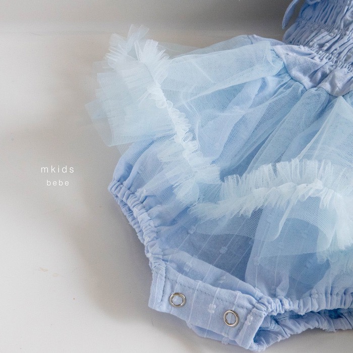 綁帶抓皺包屁紗裙(3color)21