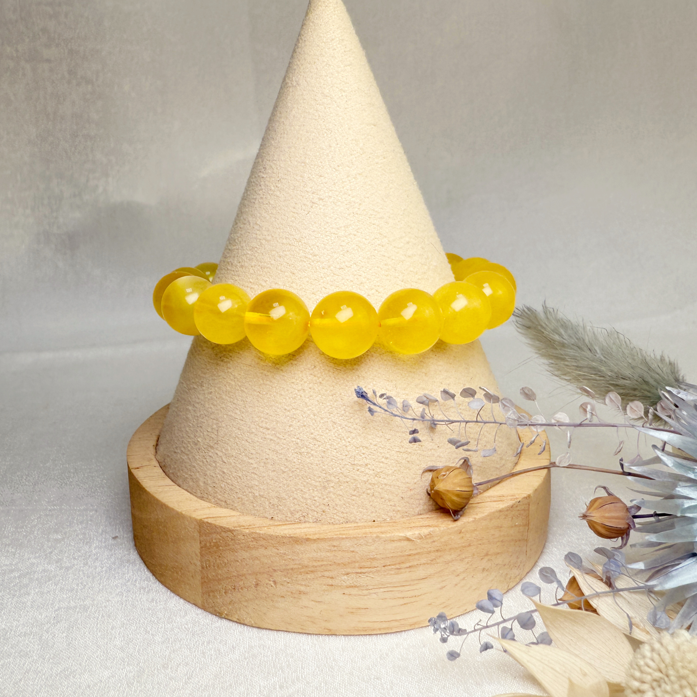 辟邪去災/招財納福-《10.5mm金絞蜜琥珀手珠》