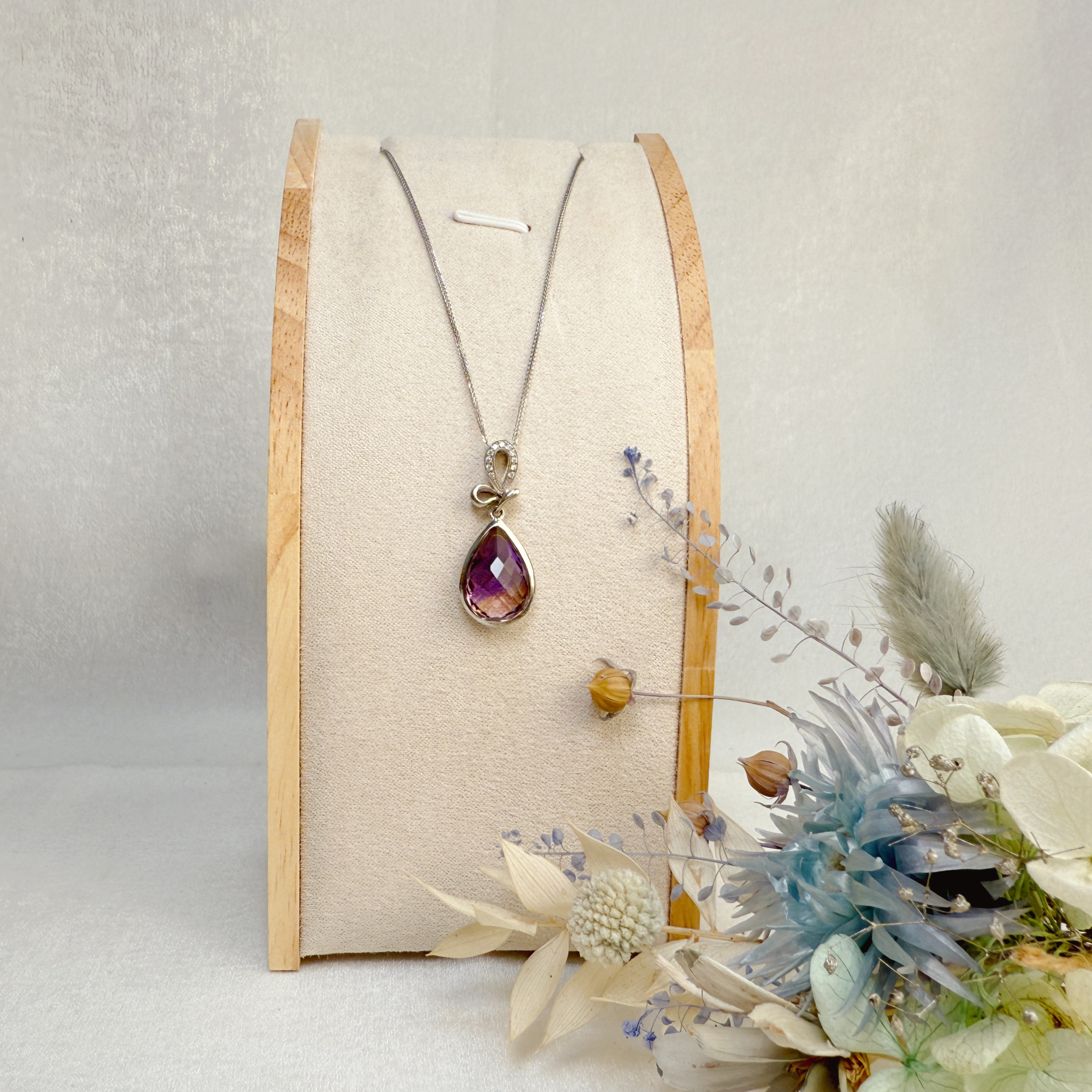 貴人/財富/精品-《水滴紫黃晶珠寶項鍊》