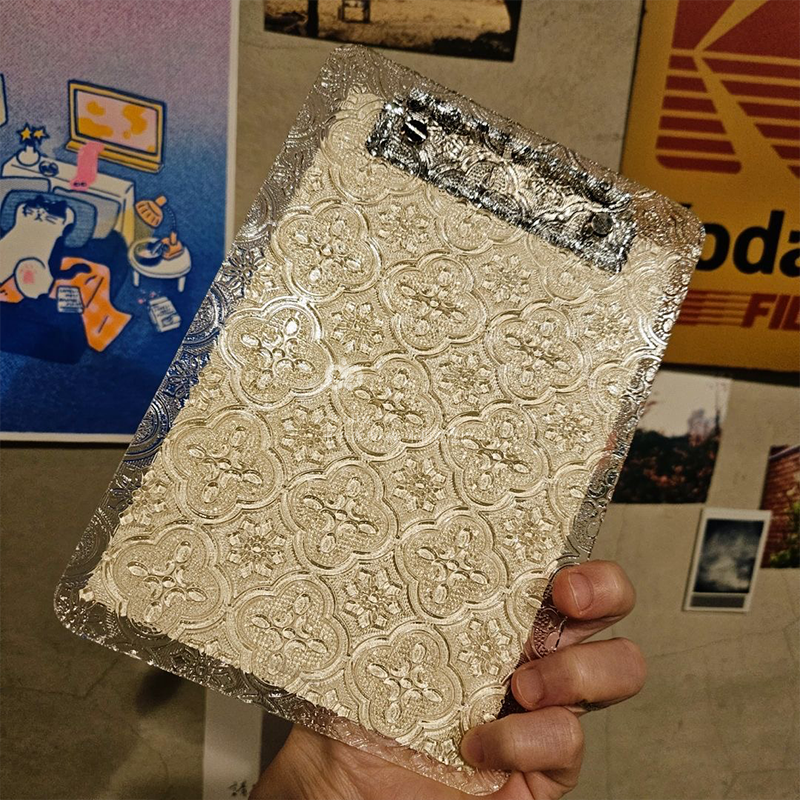 壓克力小板夾 寫字板 菜單夾 文具 辦公用品 金蔥 海棠 拍照道具 裝飾 擺飾 擺件 造型 原創設計7