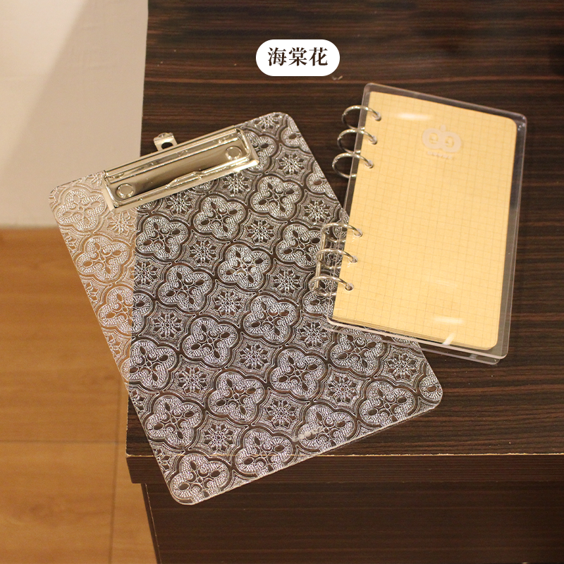 壓克力小板夾 寫字板 菜單夾 文具 辦公用品 金蔥 海棠 拍照道具 裝飾 擺飾 擺件 造型 原創設計4