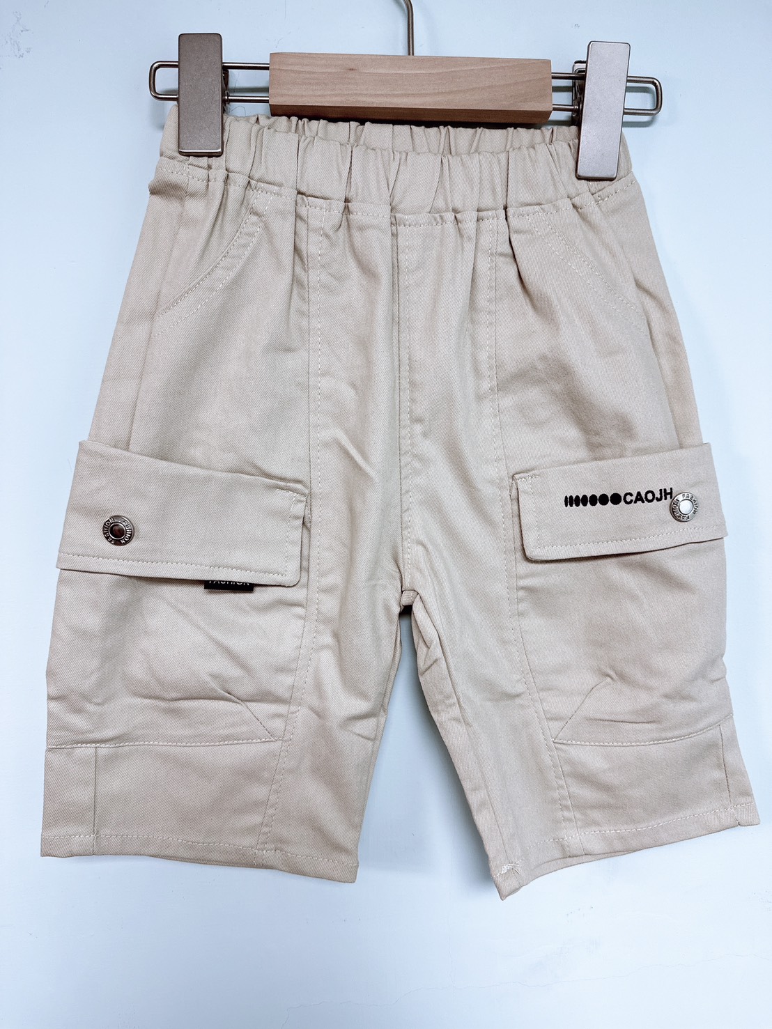 【Beige work clothes米色工裝口袋|短褲】1