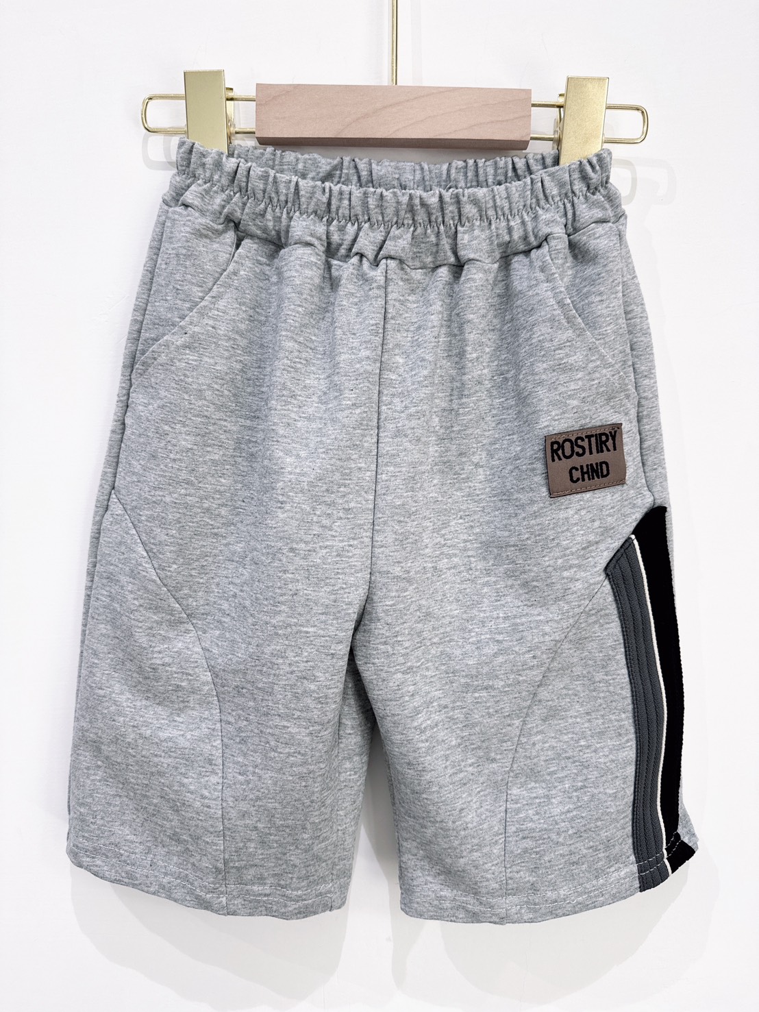 【ROSTIRY CHND|休閒拼布彈力棉|短褲】1