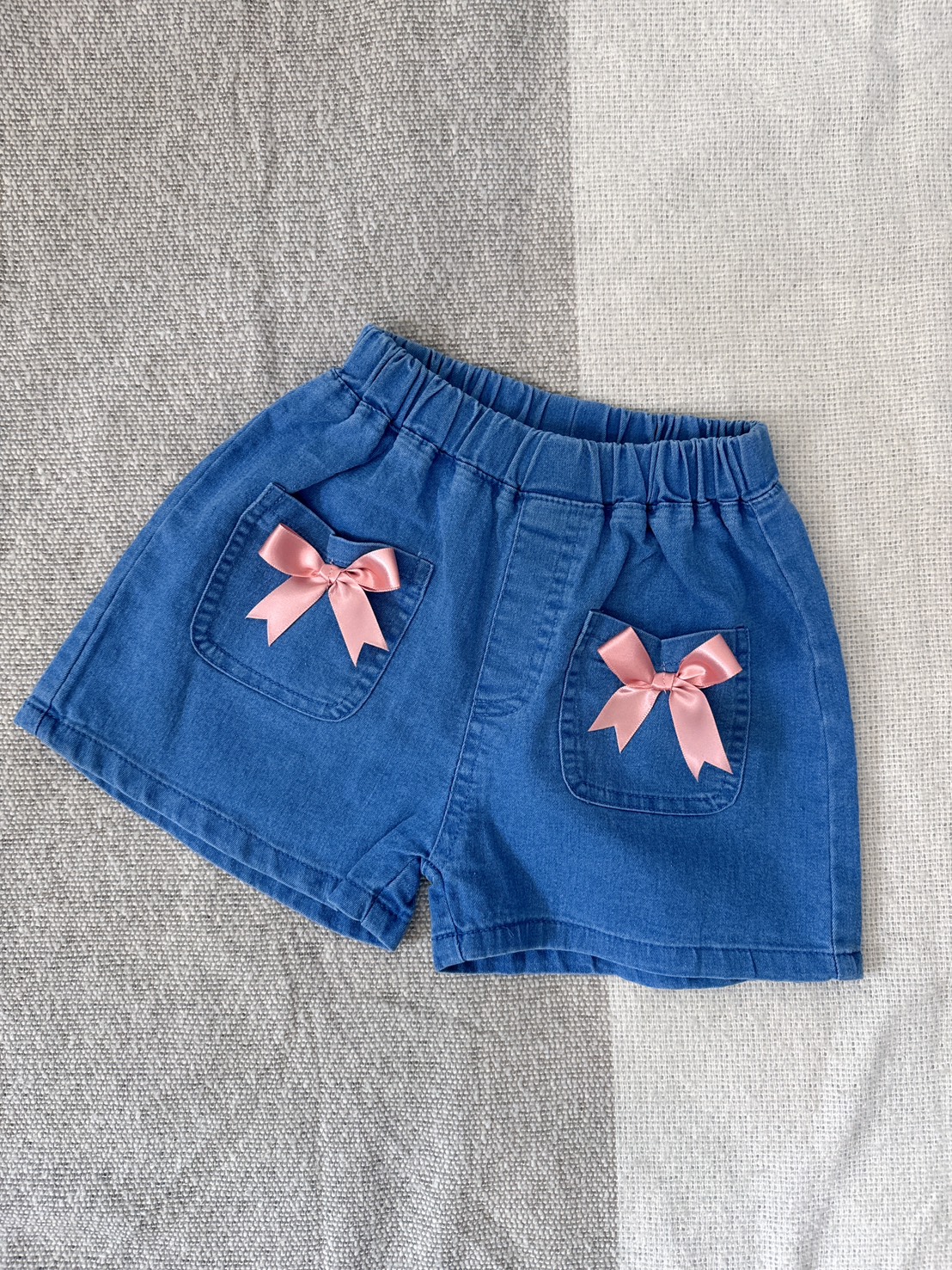 【RIBBON POCKET|蝴蝶結口袋牛仔|短褲】1