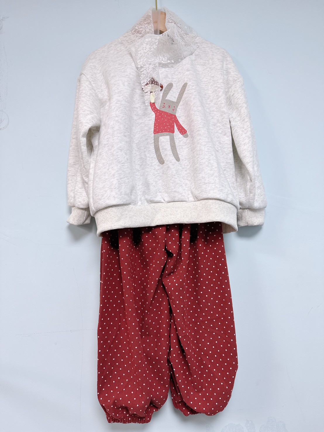 【Mini Bunny Lace Set ◆韓系◆蕾絲兔兔套裝】1