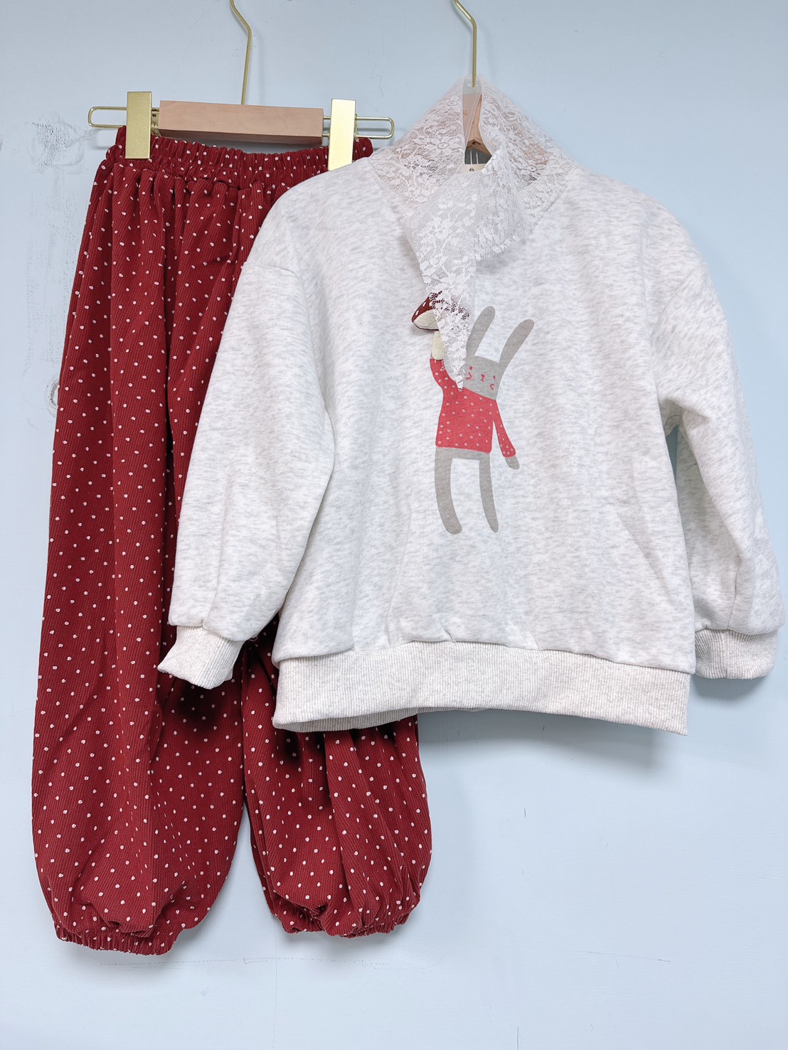 【Mini Bunny Lace Set ◆韓系◆蕾絲兔兔套裝】2