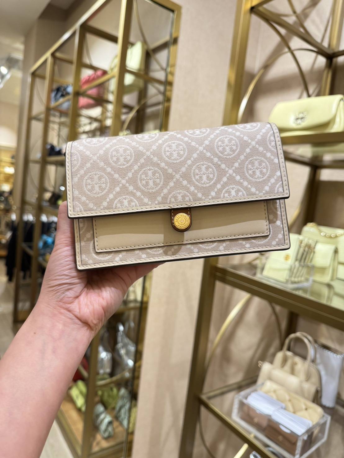 美國代購-Tory Burch T Monogram經典老花款WOC鏈條包(已匯款訂金) 美國代購-Tory Burch T Monogram經典老花款WOC鏈條包(已匯款訂金)