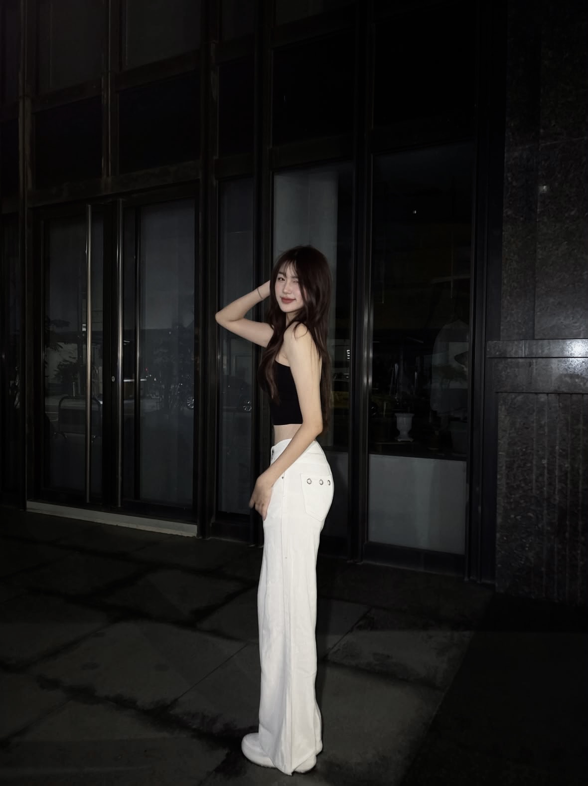 自訂款⊹個性設計金屬鎖環中低腰牛仔微喇叭褲12