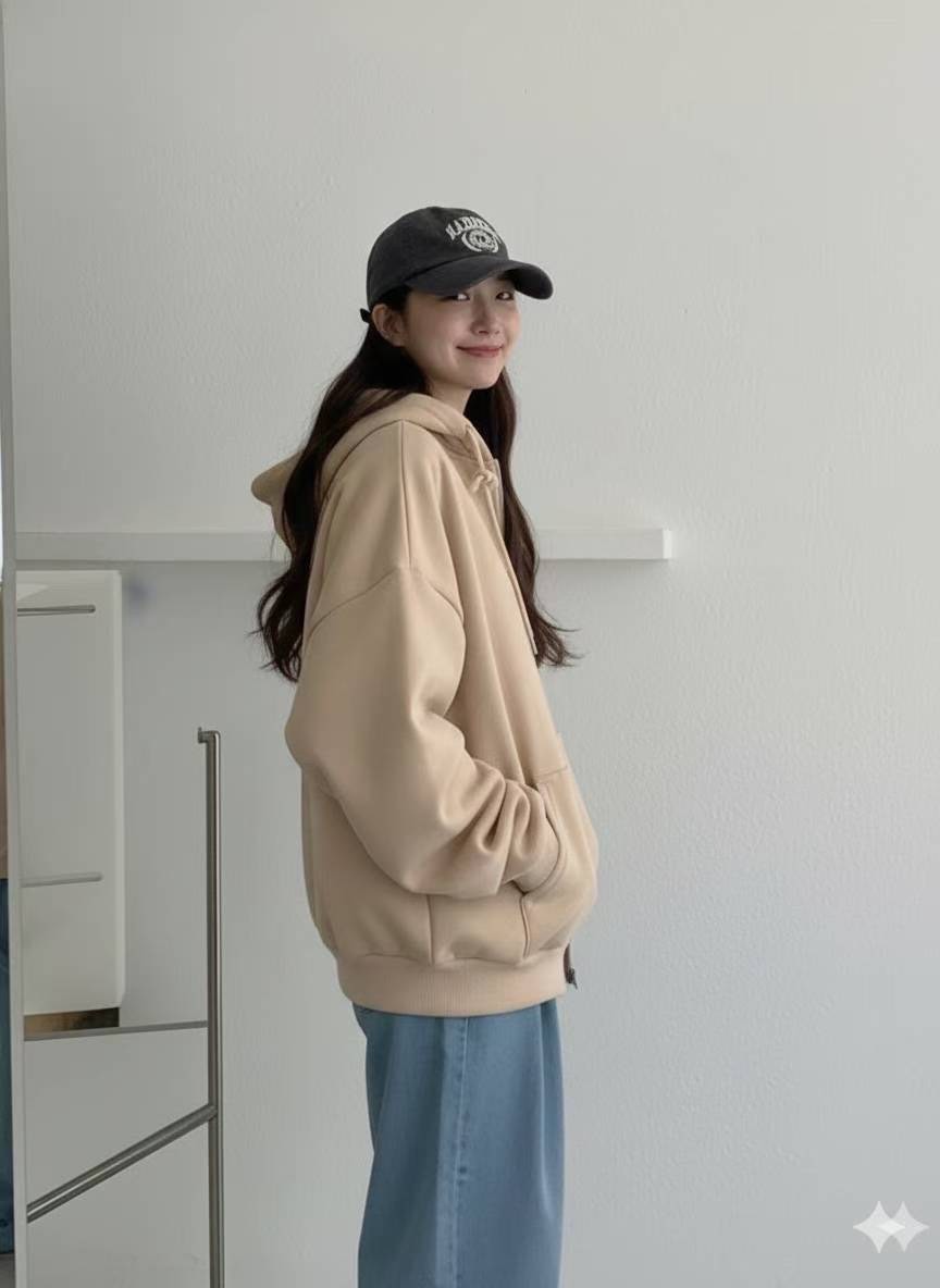 MADE IN KOREA🇰🇷雙拉鏈厚磅內磨毛連帽外套(男女裝)