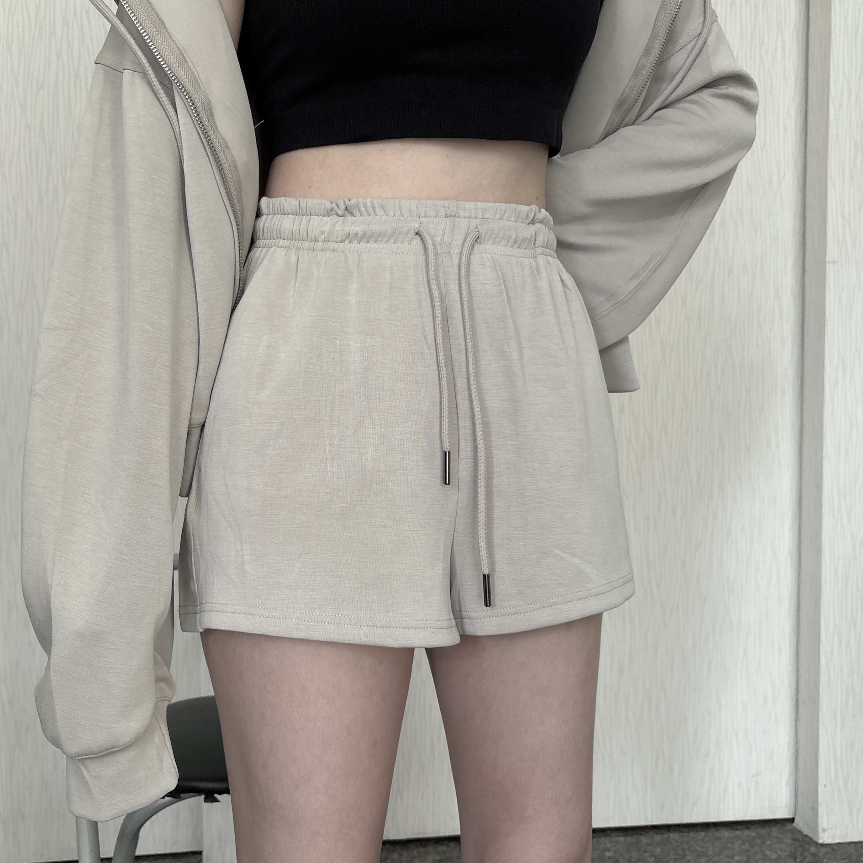 涼感太空棉抽繩短褲