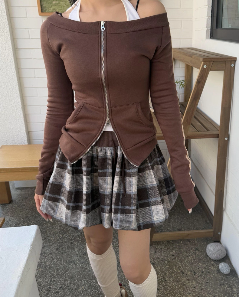 秋冬格紋磨毛燈籠裙 秋冬格紋磨毛燈籠裙