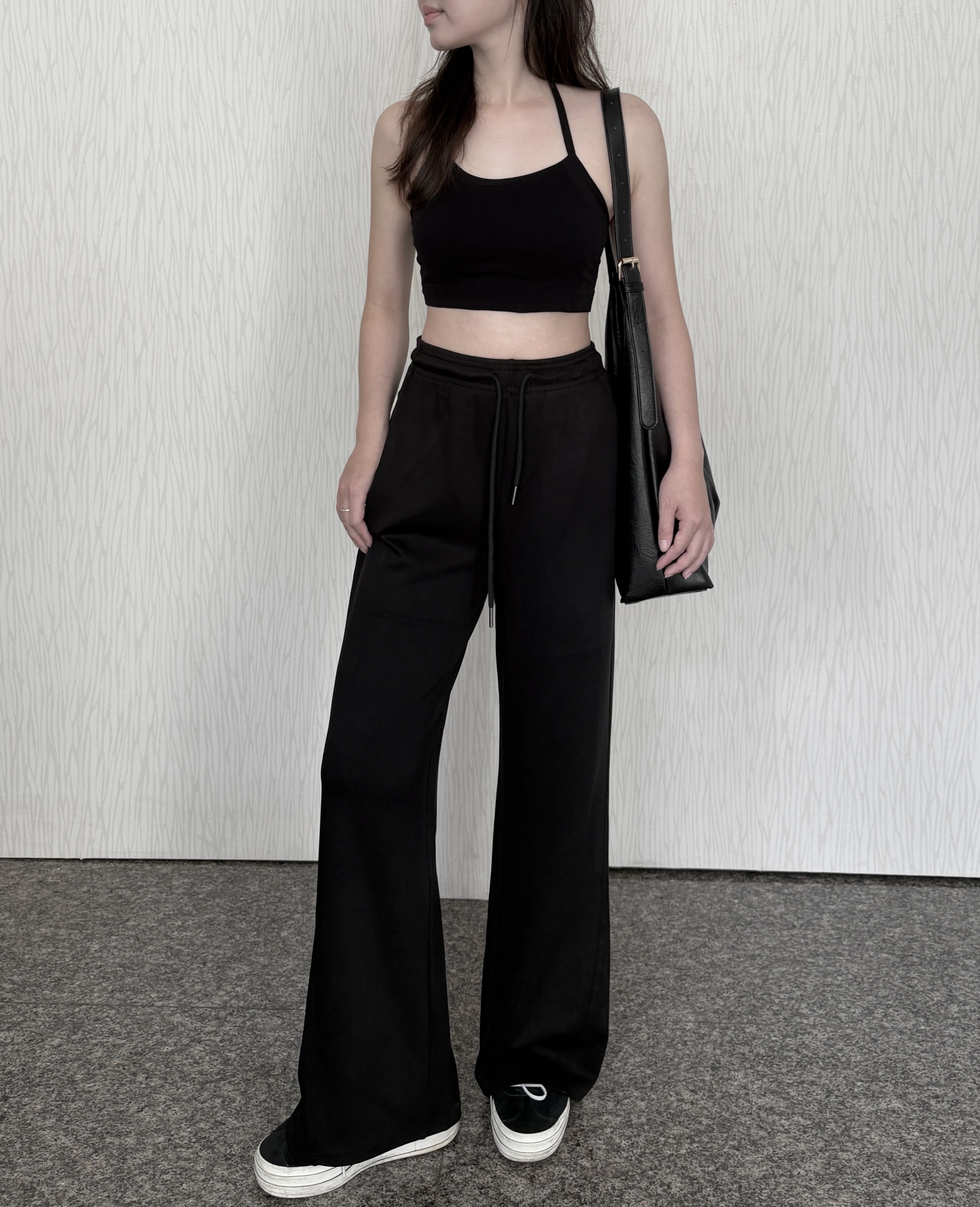 涼感太空棉抽繩長寬褲