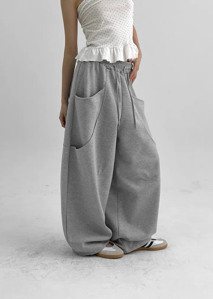 冬季雙層口袋大寬棉褲 冬季雙層口袋大寬棉褲