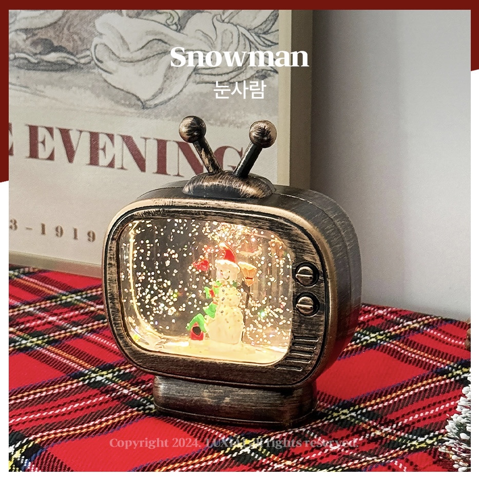 10X10代購🇰🇷LED聖誕電視機擺件