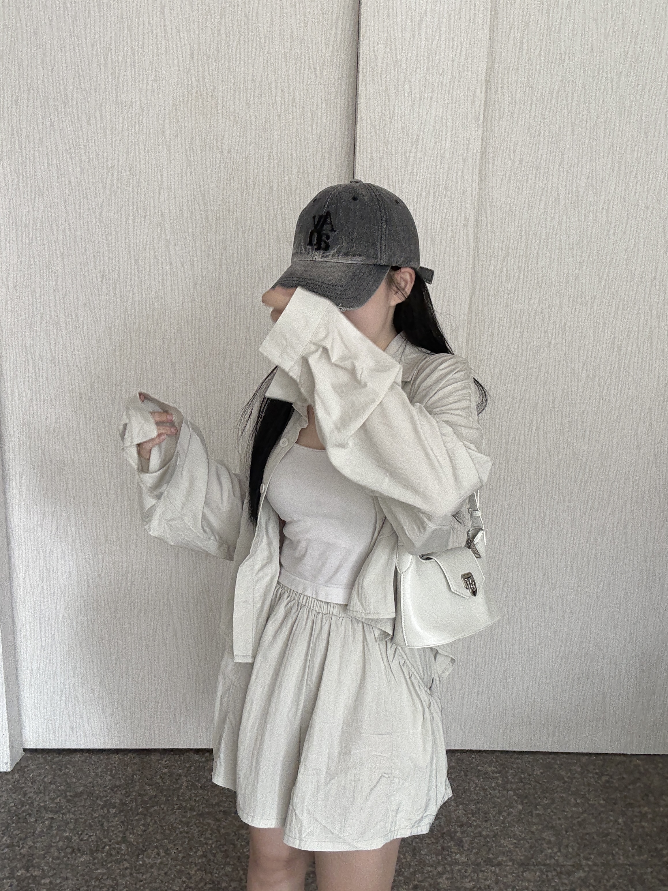 雙口袋襯衫短褲set