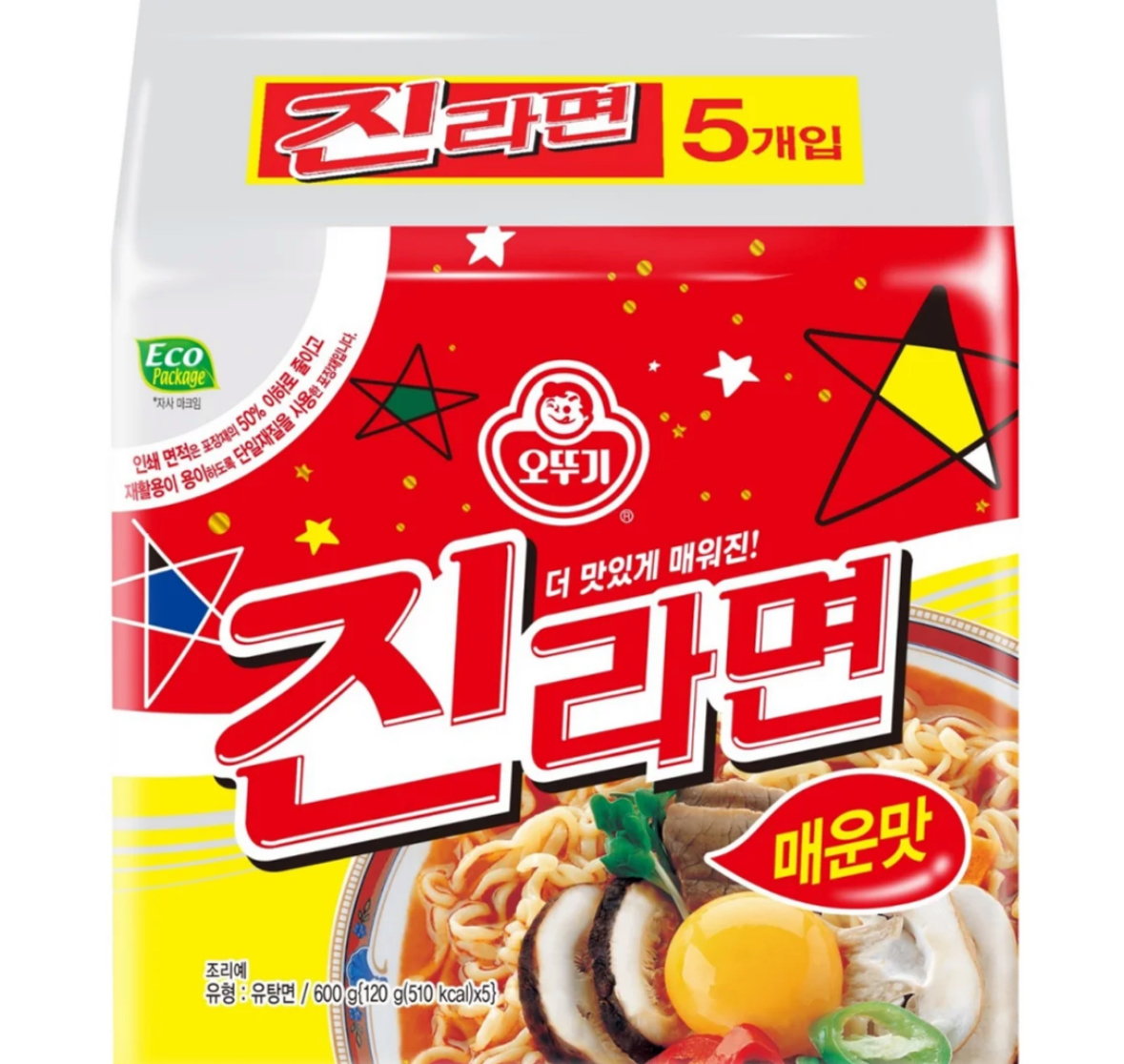 오뚜기🇰🇷BTS JIN代言真拉麵泡麵(5入)