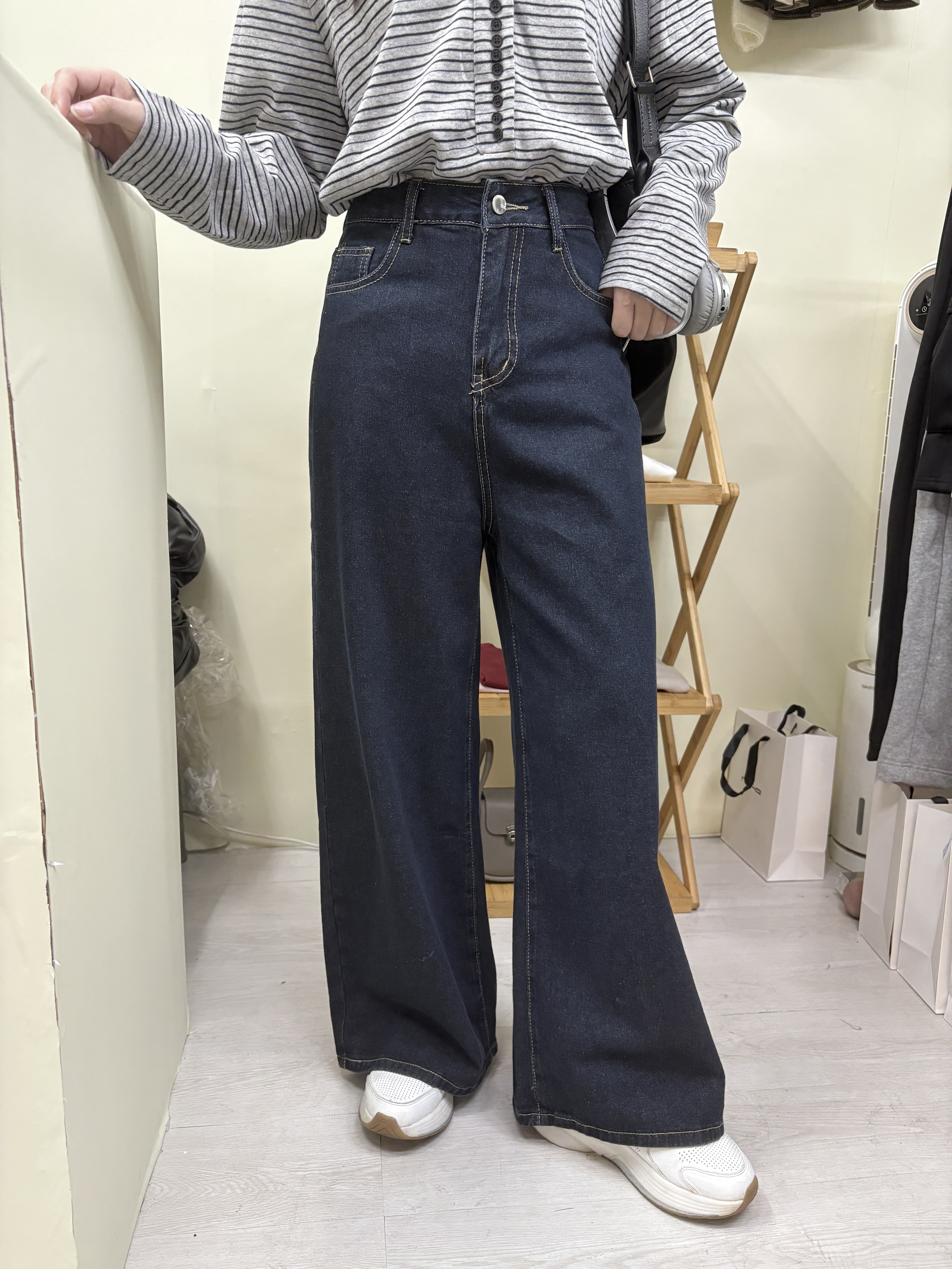 超顯瘦.ᐟ.ᐟ原色軟垂牛仔寬褲