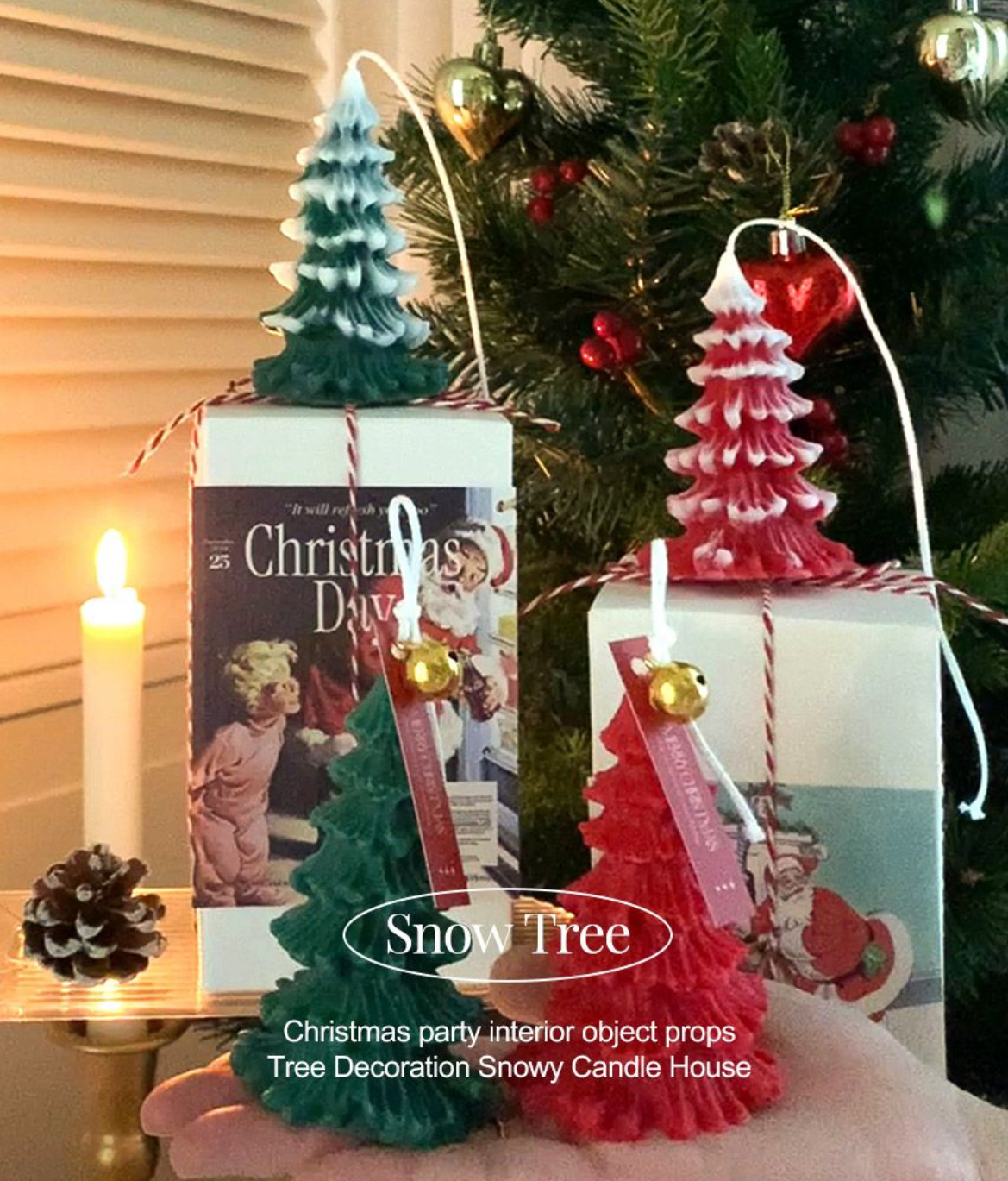 10X10代購🇰🇷附鈴鐺聖誕樹蠟燭