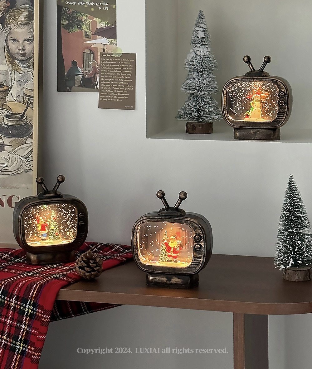 10X10代購🇰🇷LED聖誕電視機擺件
