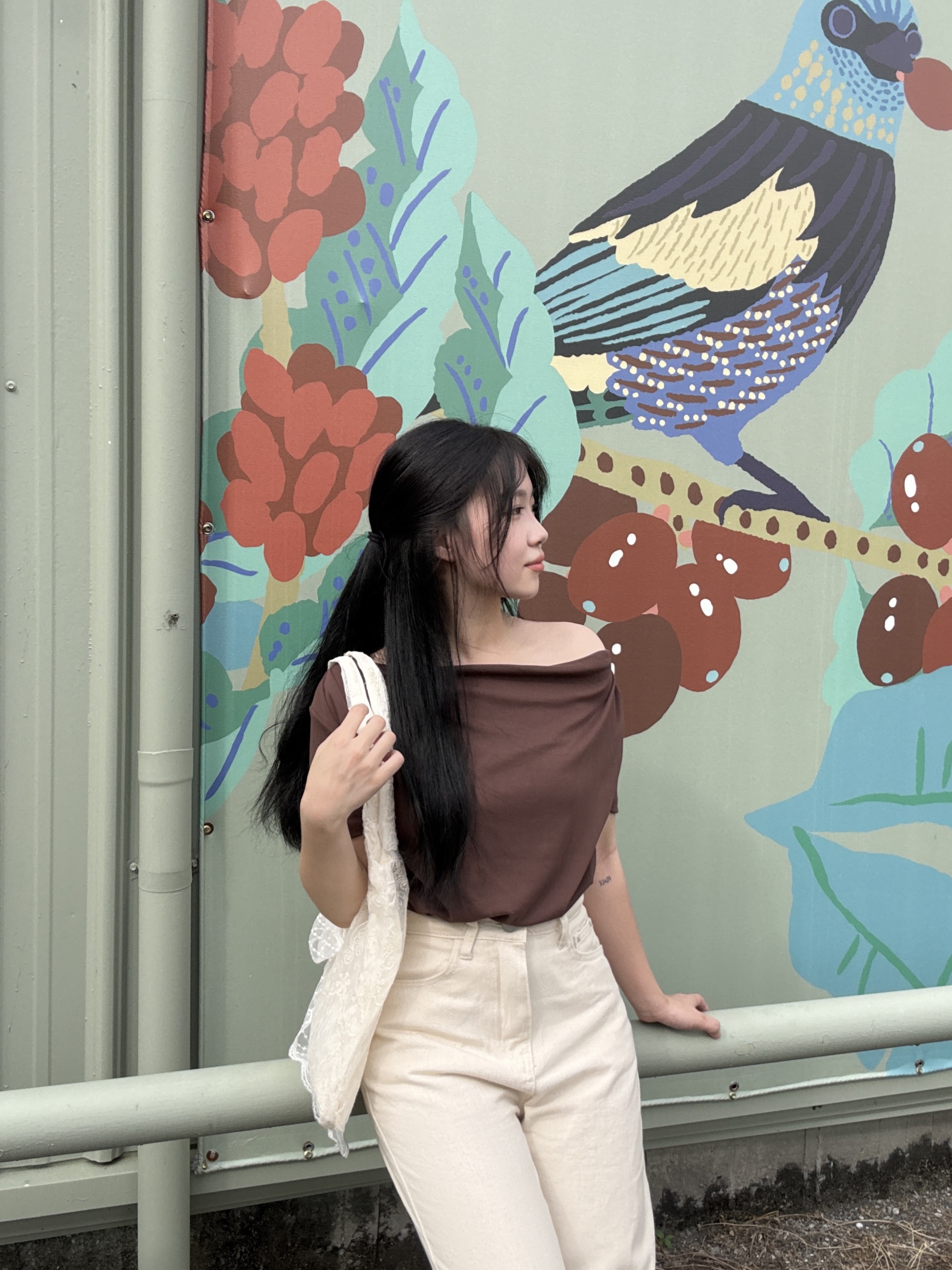 秋冬色系🍂一字領彈性棉上衣