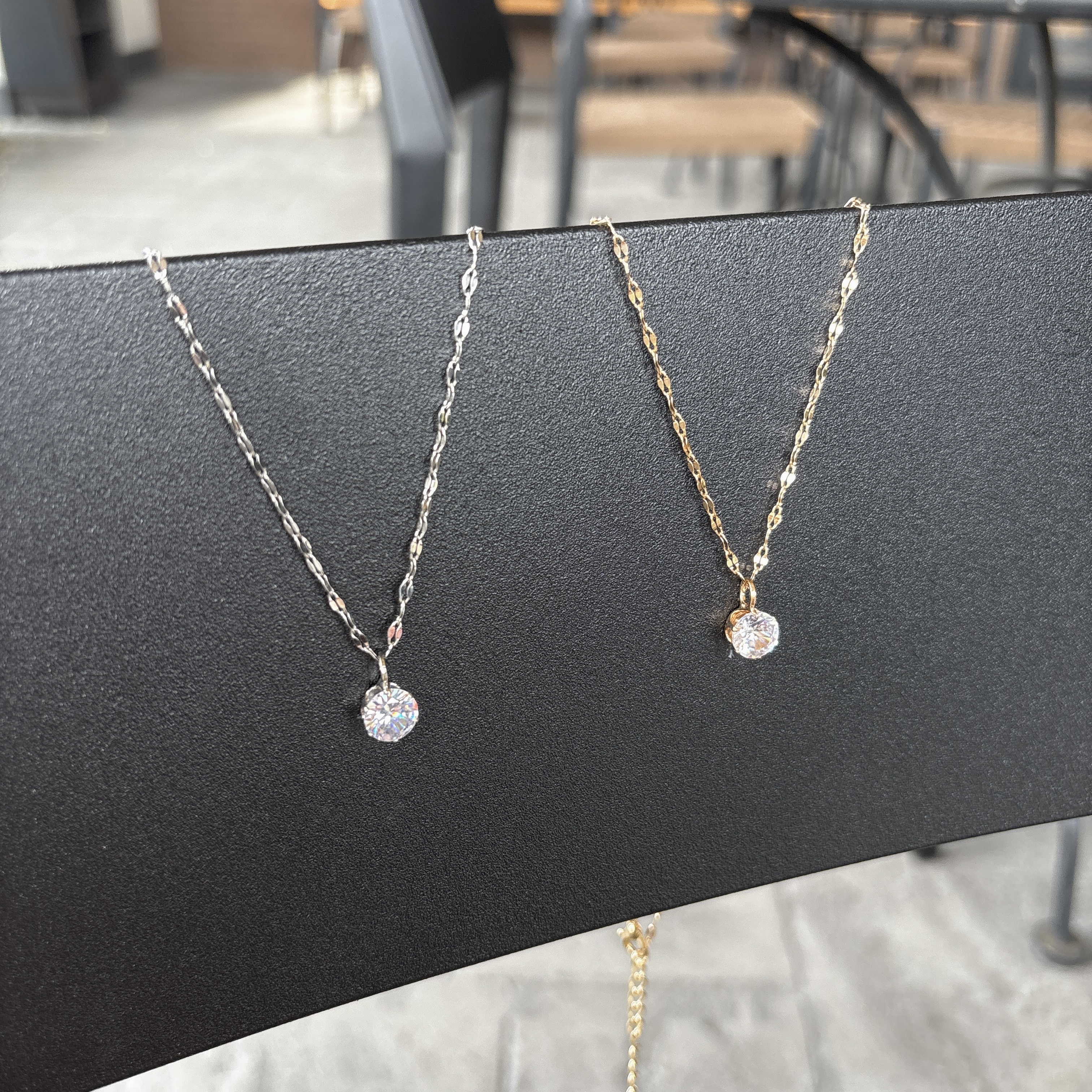 高級感閃鑽純銀項鍊