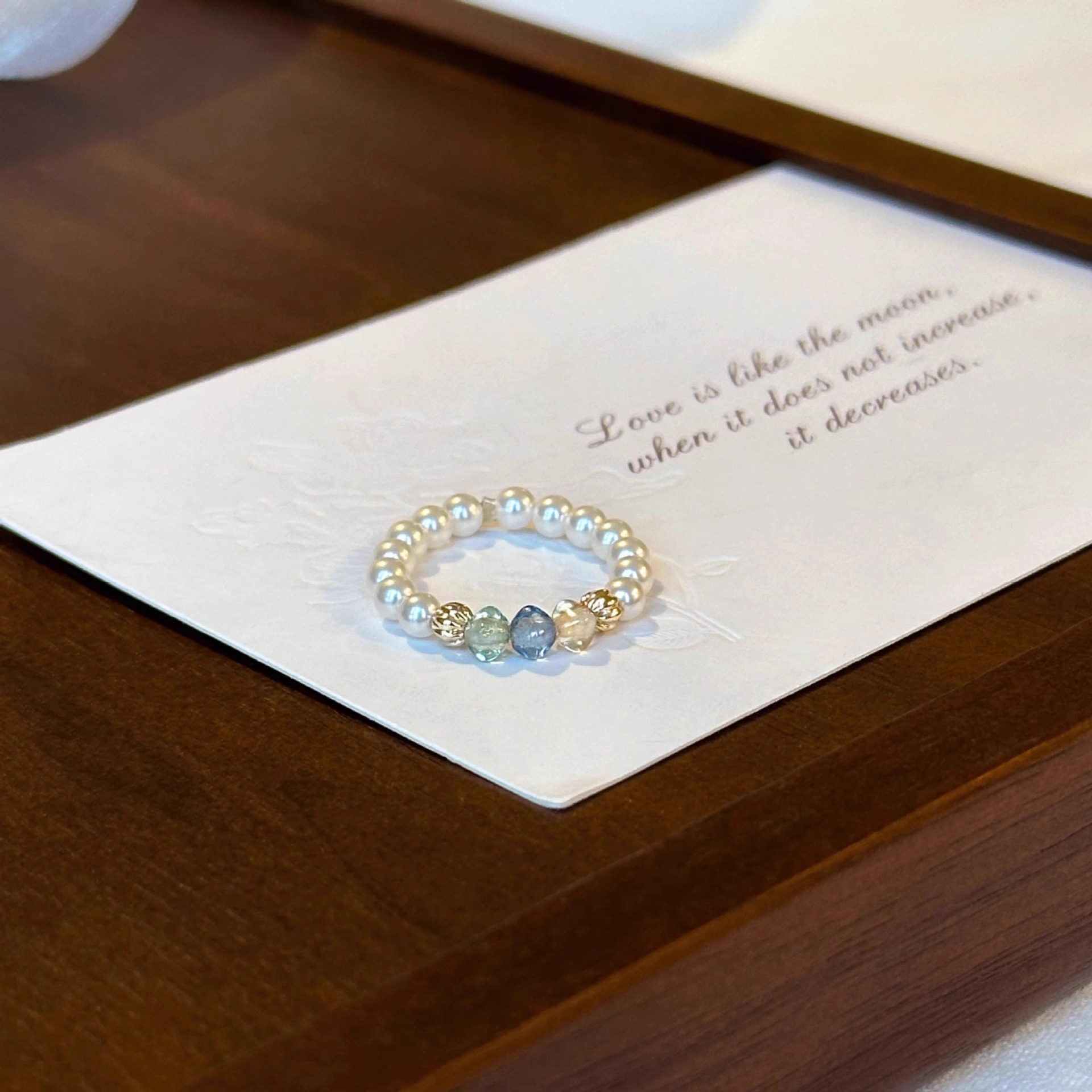 Starlis 微光系列｜碎冰冰珍珠戒指