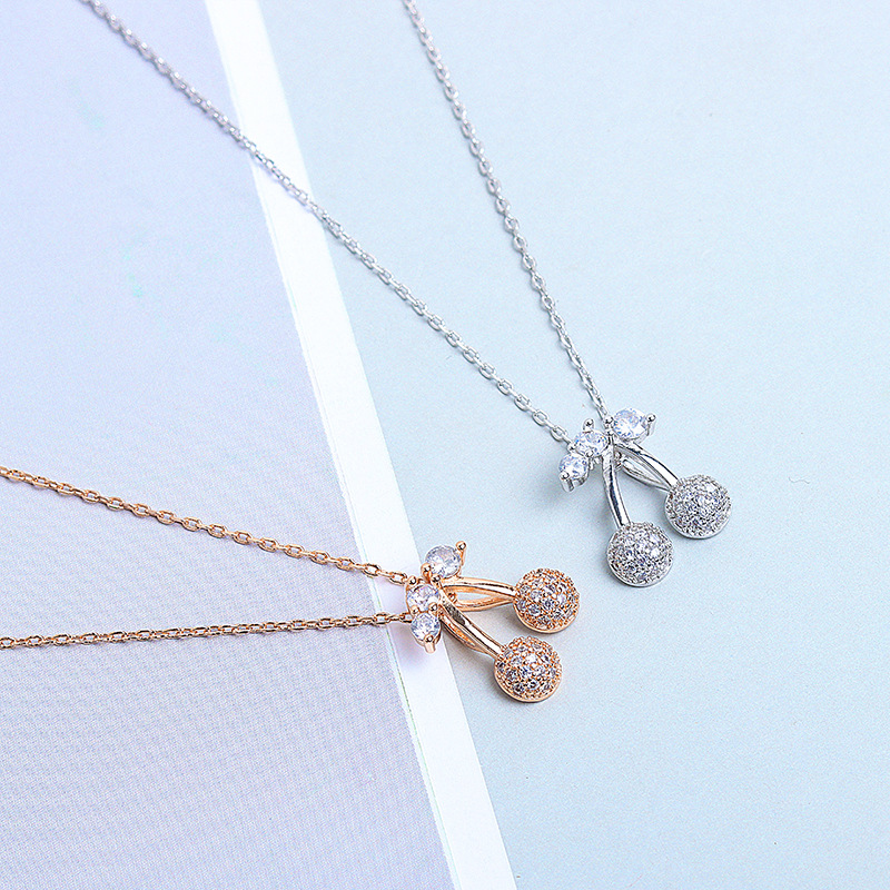 S925銀樱桃項鍊 S925銀樱桃項鍊