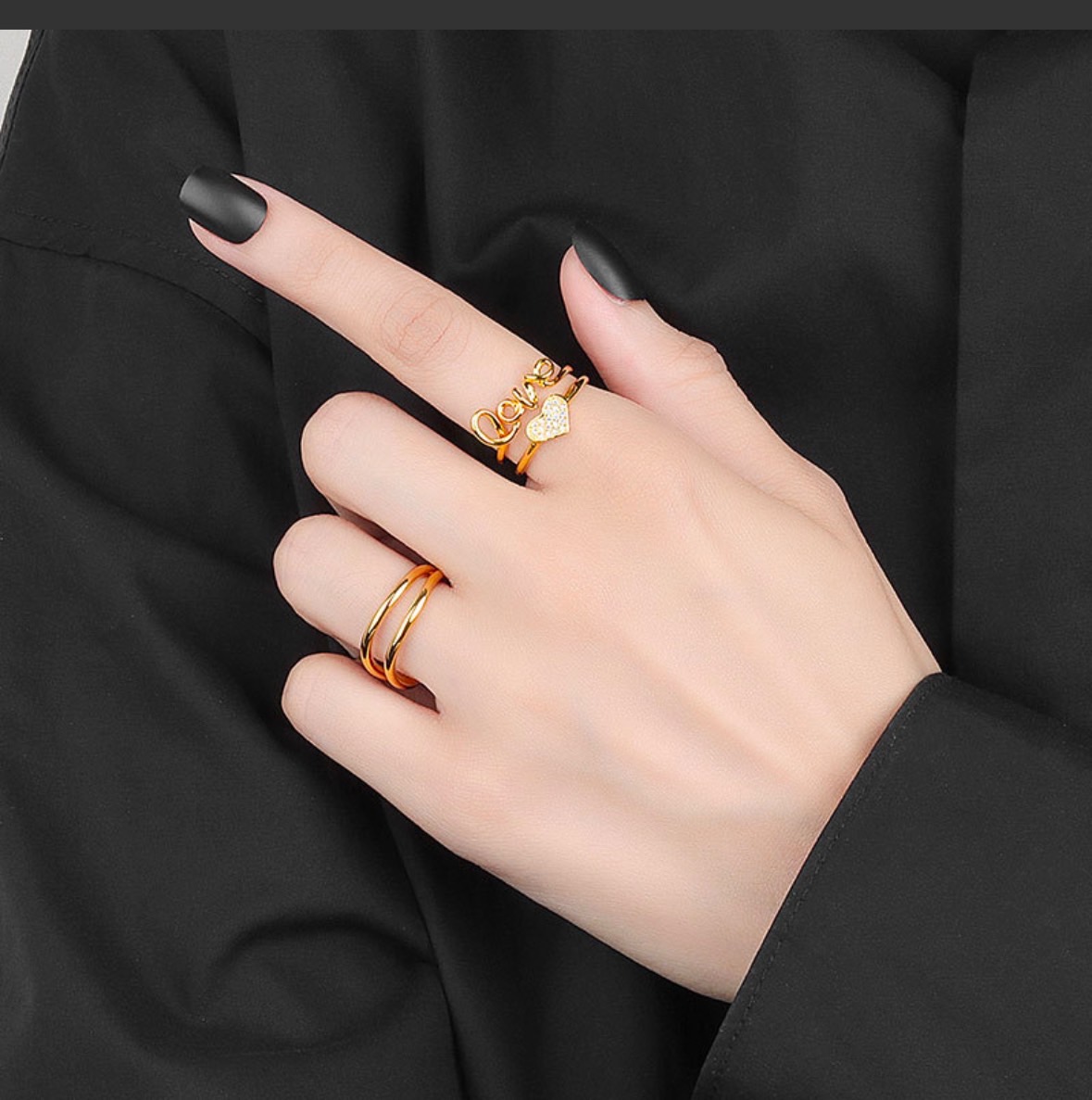 S925純銀纏繞開口設計復古指戒