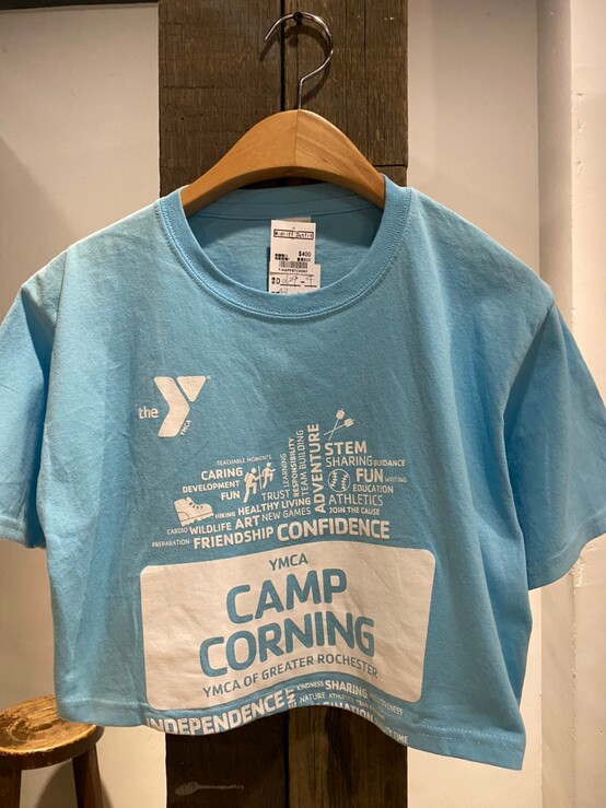 Vintage camp corning 改製短版 短袖t恤 D-0629-4【星期一古著 BLUE MONDAY VINTAGE 台中店】