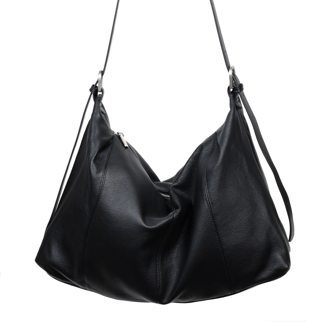 Étoffe｜伊朵芙真皮柔雲肩包-黑色