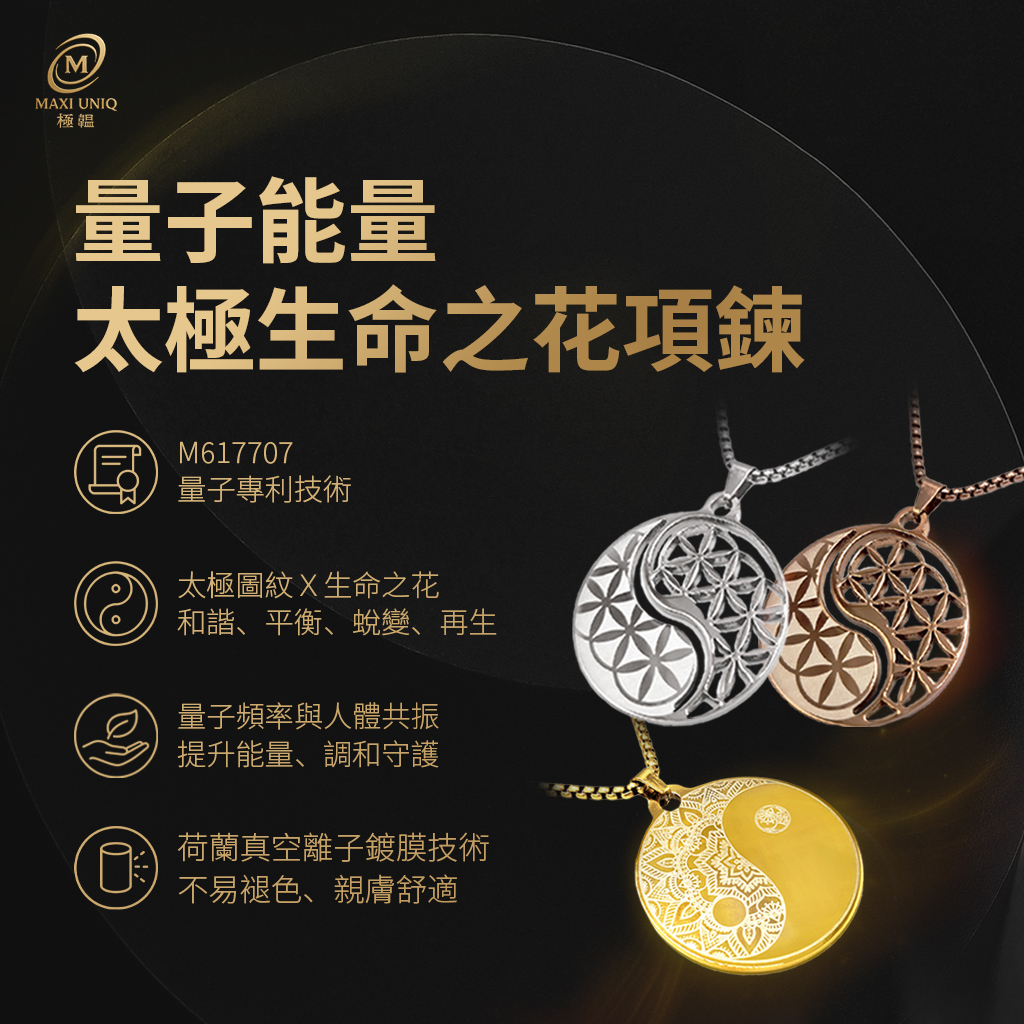 量子能量太極生命之花項鍊