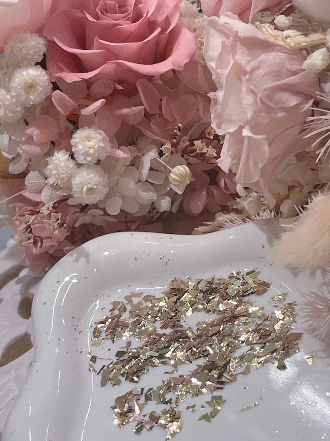 美甲素材~香檳金不規則亮片56