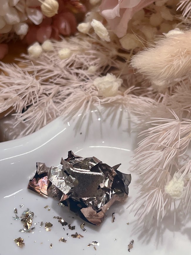 美甲素材~金箔紙大片雙色香檳