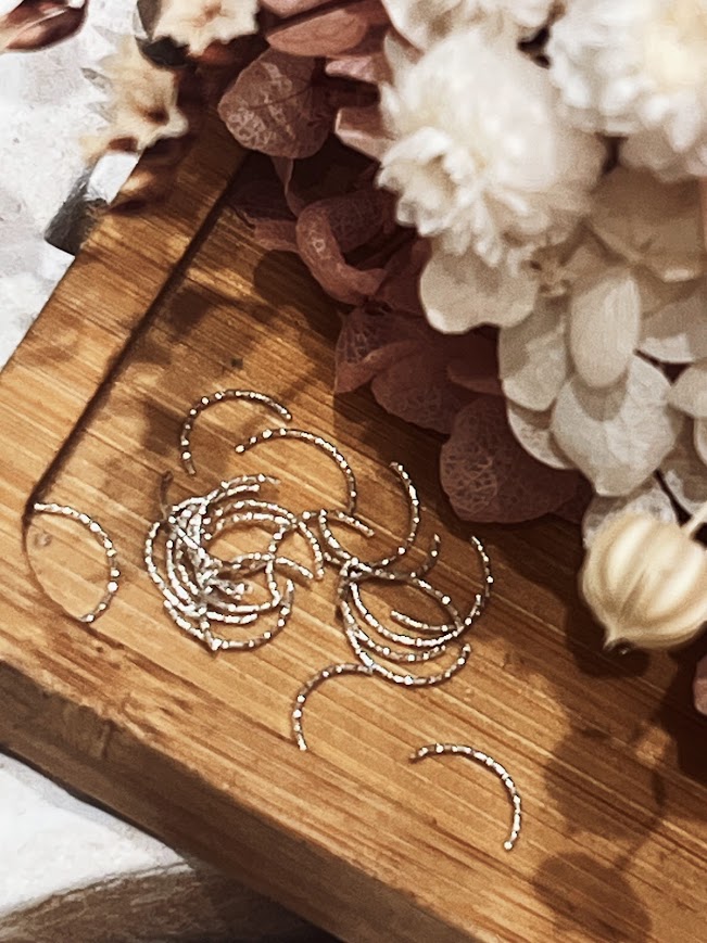 美甲素材~麻花彎棍(銀)