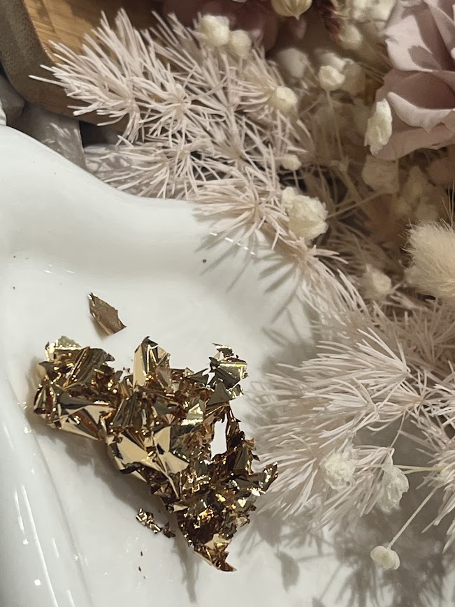 美甲素材~金箔紙大片淺土黃金色