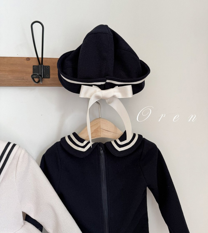 (現貨) 法式水手風男寶連身防曬泳衣2