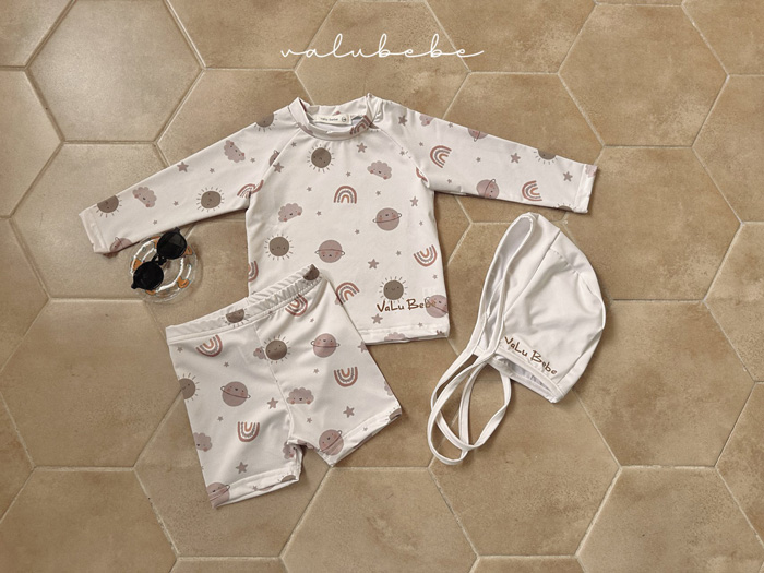 (現貨)【男寶泳衣三件套】防曬上衣+泳帽+泳褲 (2色)2