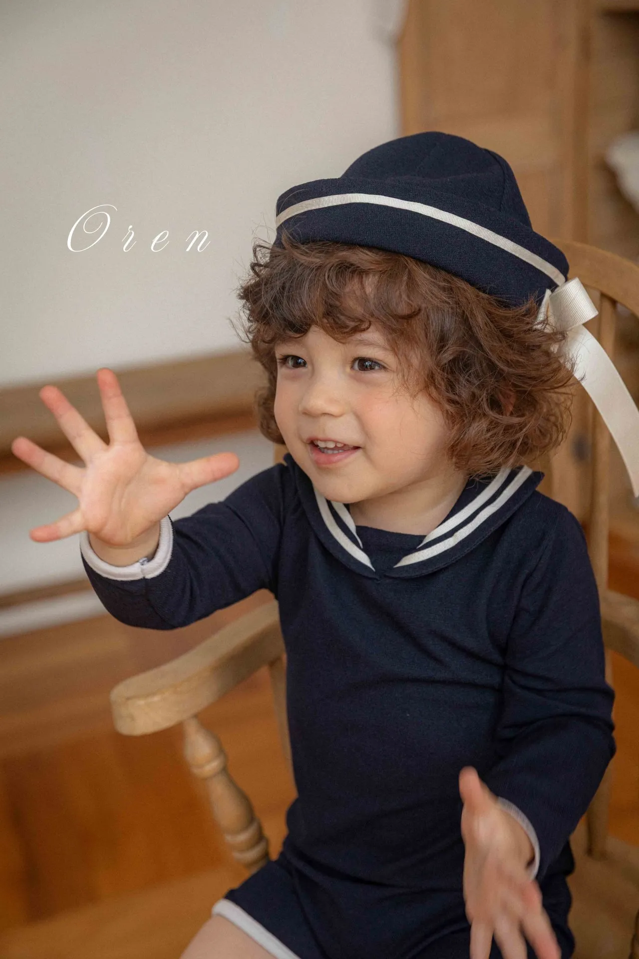 (現貨) 法式水手風男寶連身防曬泳衣4