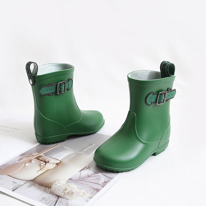 (現貨) 雙扣防滑雨靴|短筒兒童防水雨鞋 (4色)3