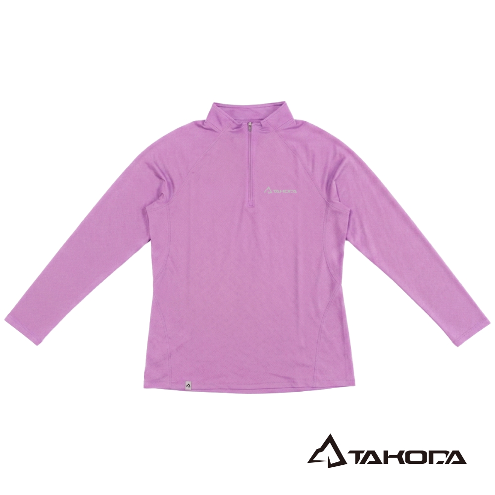 TAKODA Wi 環保機能速乾拉鍊長袖 女款 粉紫/淺藍/芥末黃5