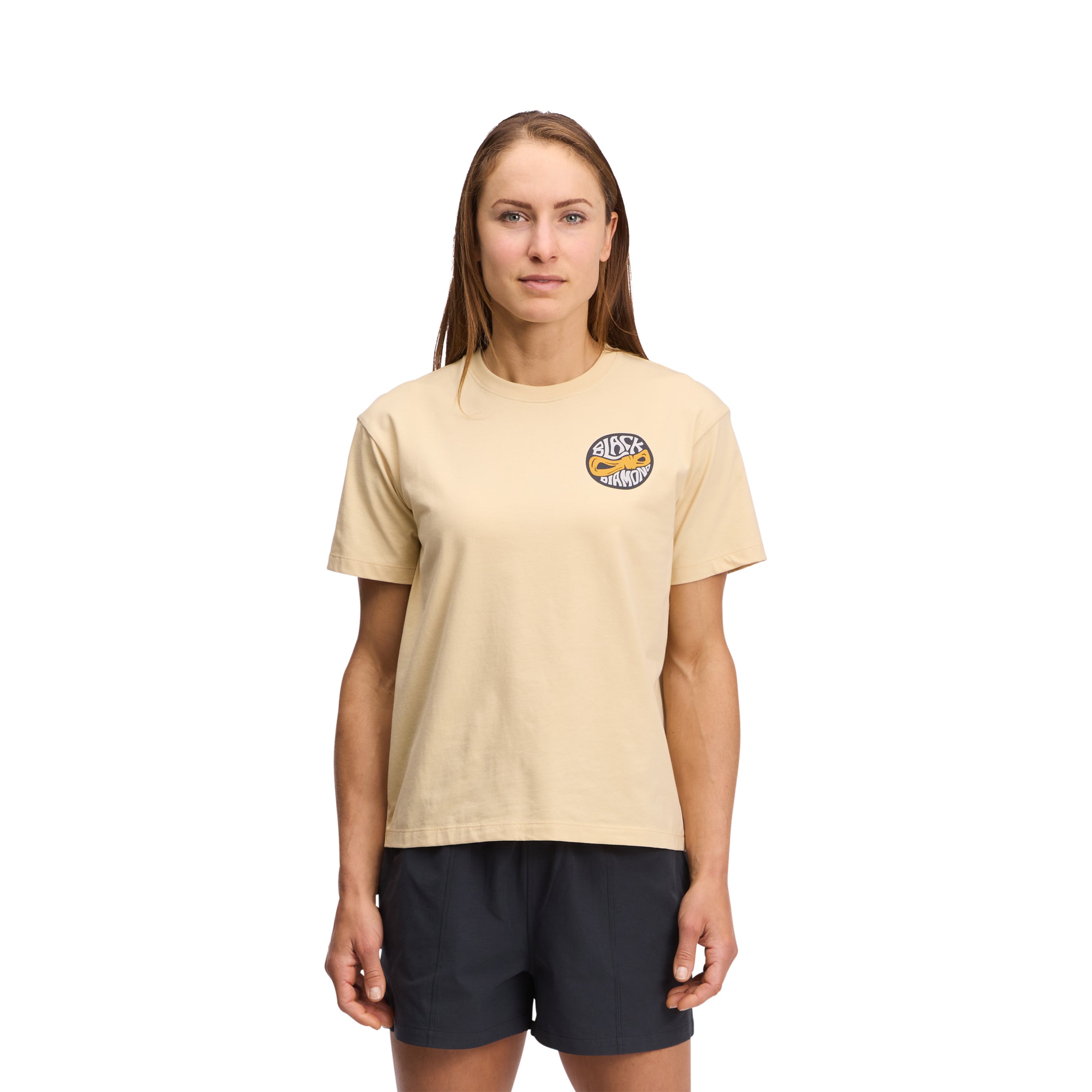 BLACK Diamond W Rope Badge Short Sleeve Tee 短袖上衣 鵝黃色 舒適 暢銷款(複製)4