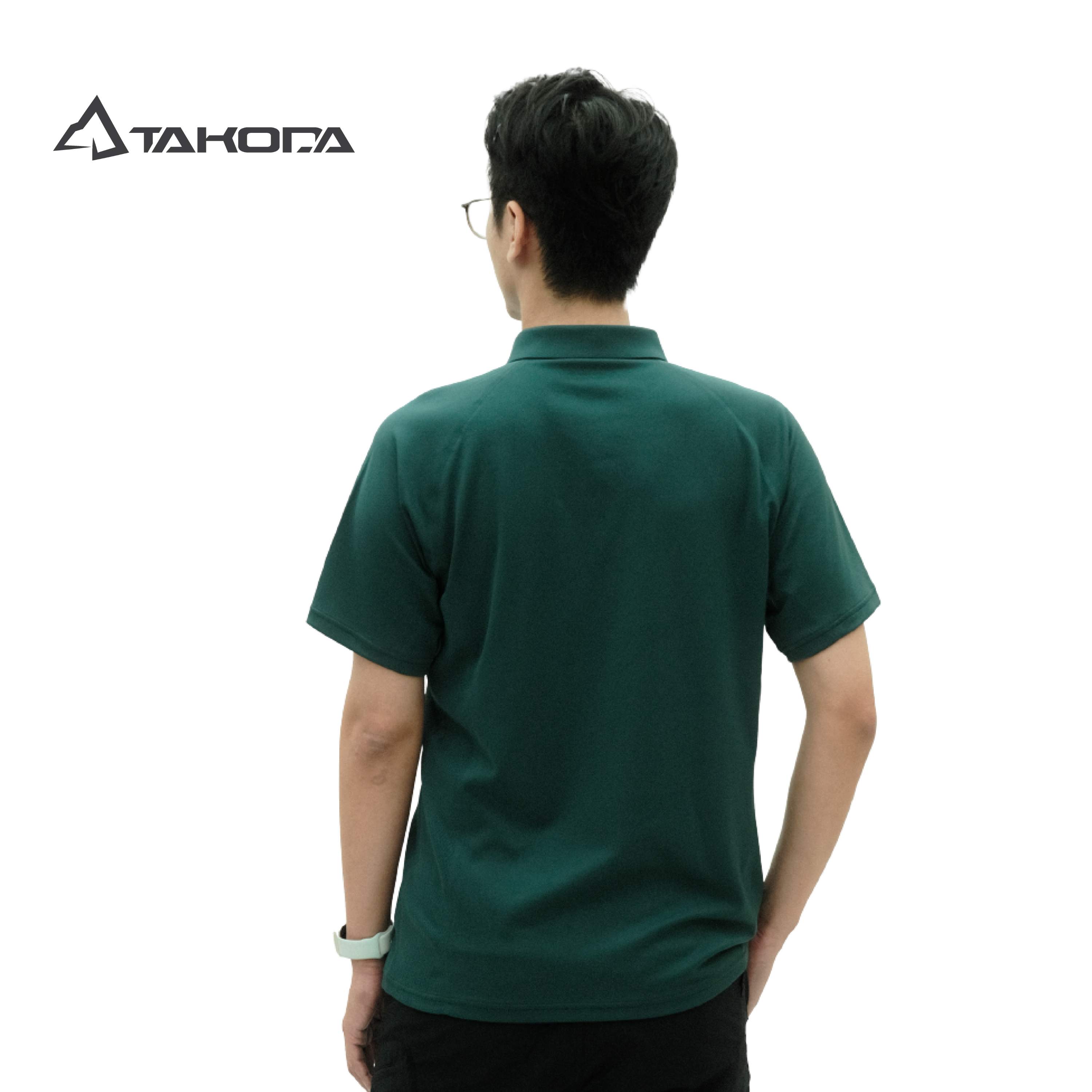 TAKODA Tipi 排汗吸臭都會休閒 POLO衫 男款 針葉綠3