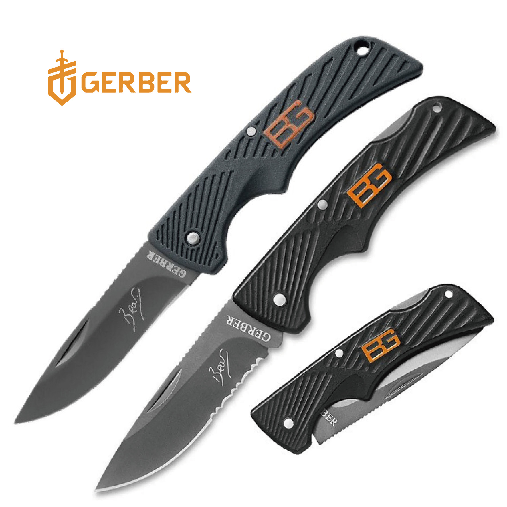 Gerber BEAR 貝爾求生系列-童軍小型折刀(半齒半刃/全刃) 野外求生 小折刀2