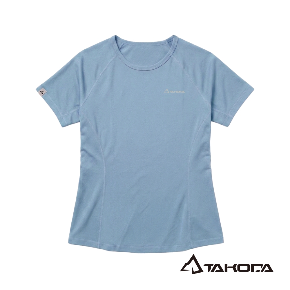 TAKODA Wi 環保機能輕量速乾圓領短袖 女款 淺藍/粉紫5