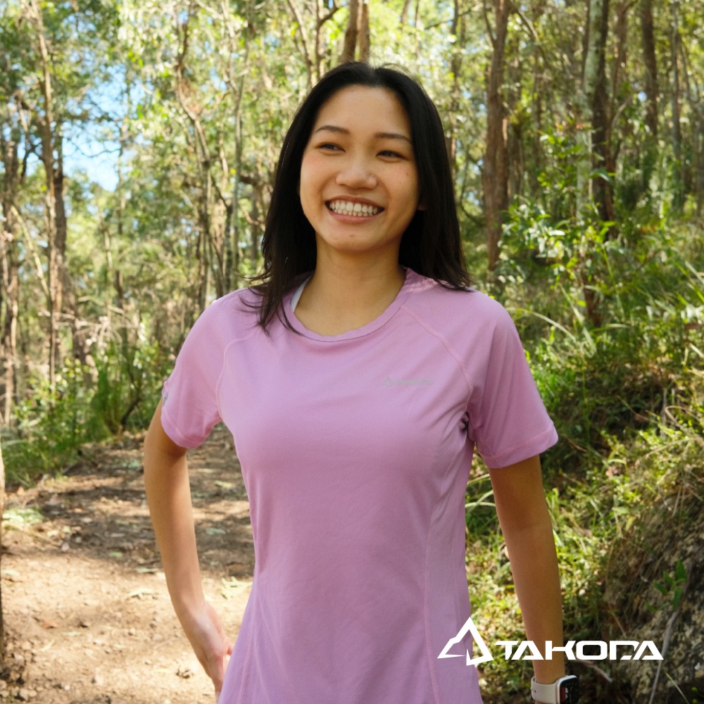 TAKODA Wi 環保機能輕量速乾圓領短袖 女款 淺藍/粉紫6