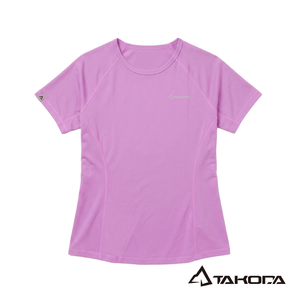 TAKODA Wi 環保機能輕量速乾圓領短袖 女款 淺藍/粉紫9